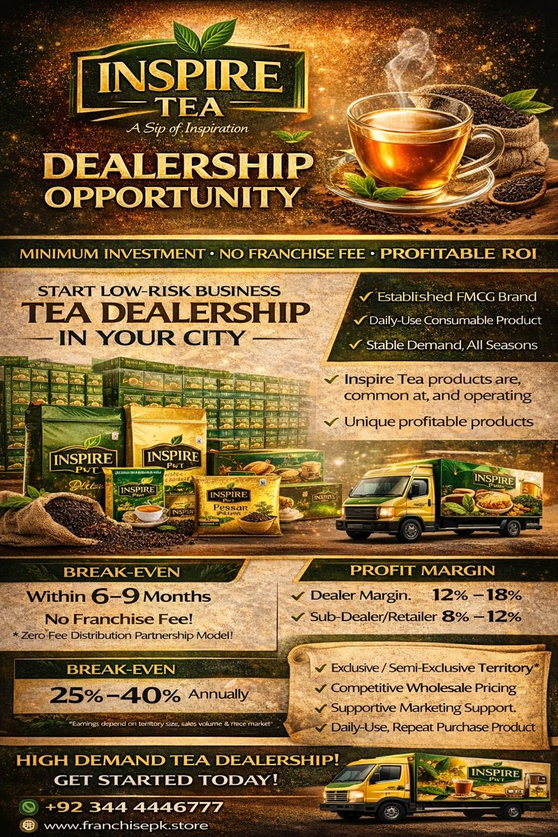 Read more about the article Dealership Offer – Inspire Tea