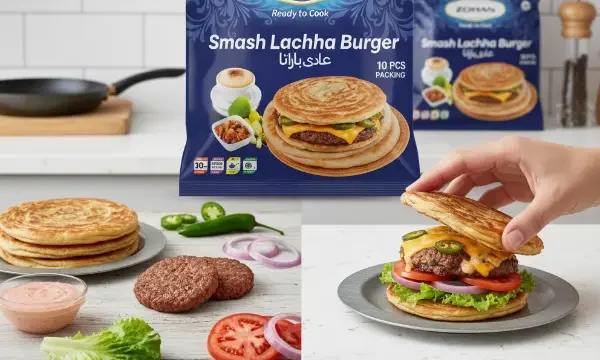 lacha paratha burger