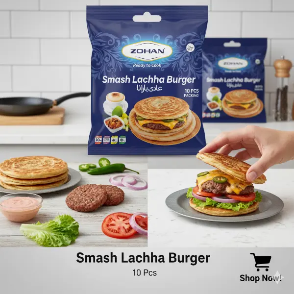 lacha paratha burger