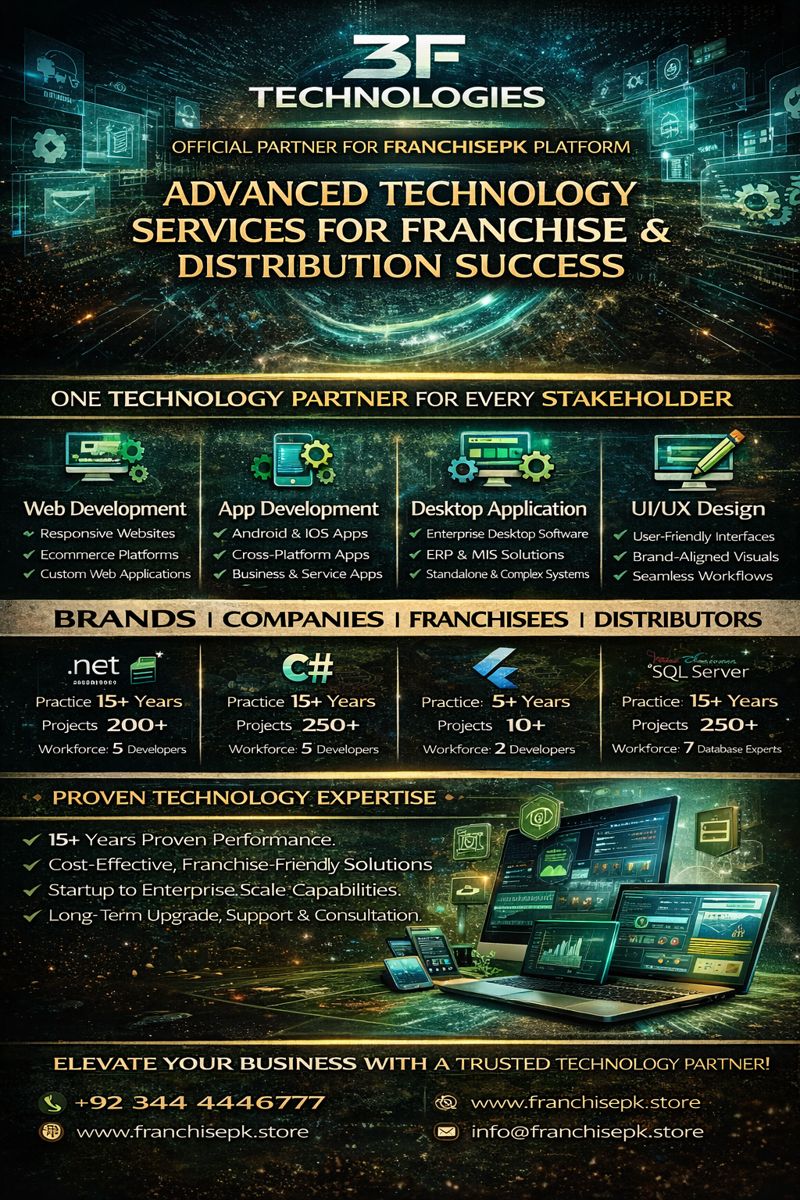 Read more about the article 3F TECHNOLOGIES Official Technology Partner Offer for FranchisePK Platform