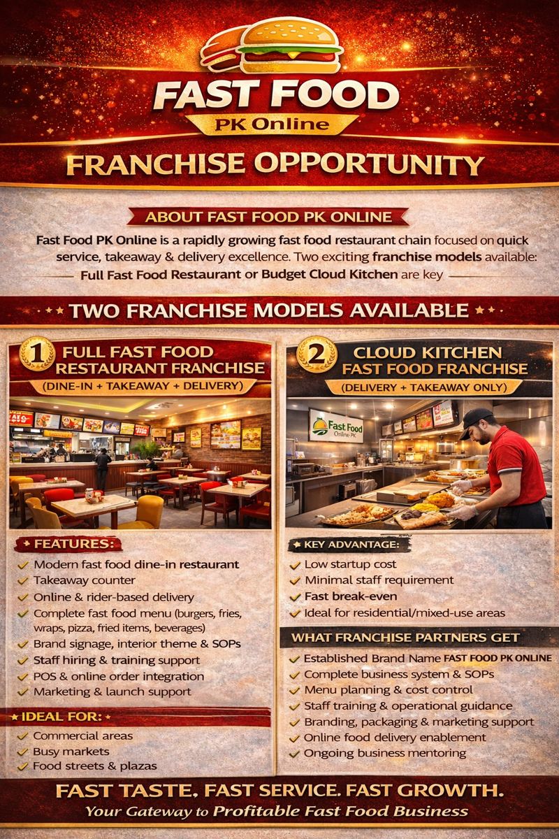 Read more about the article Fast Food PK Online – Franchise Opportunity